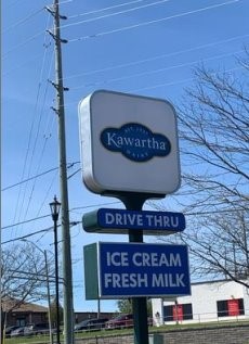 Kawartha Dairy pylon sign